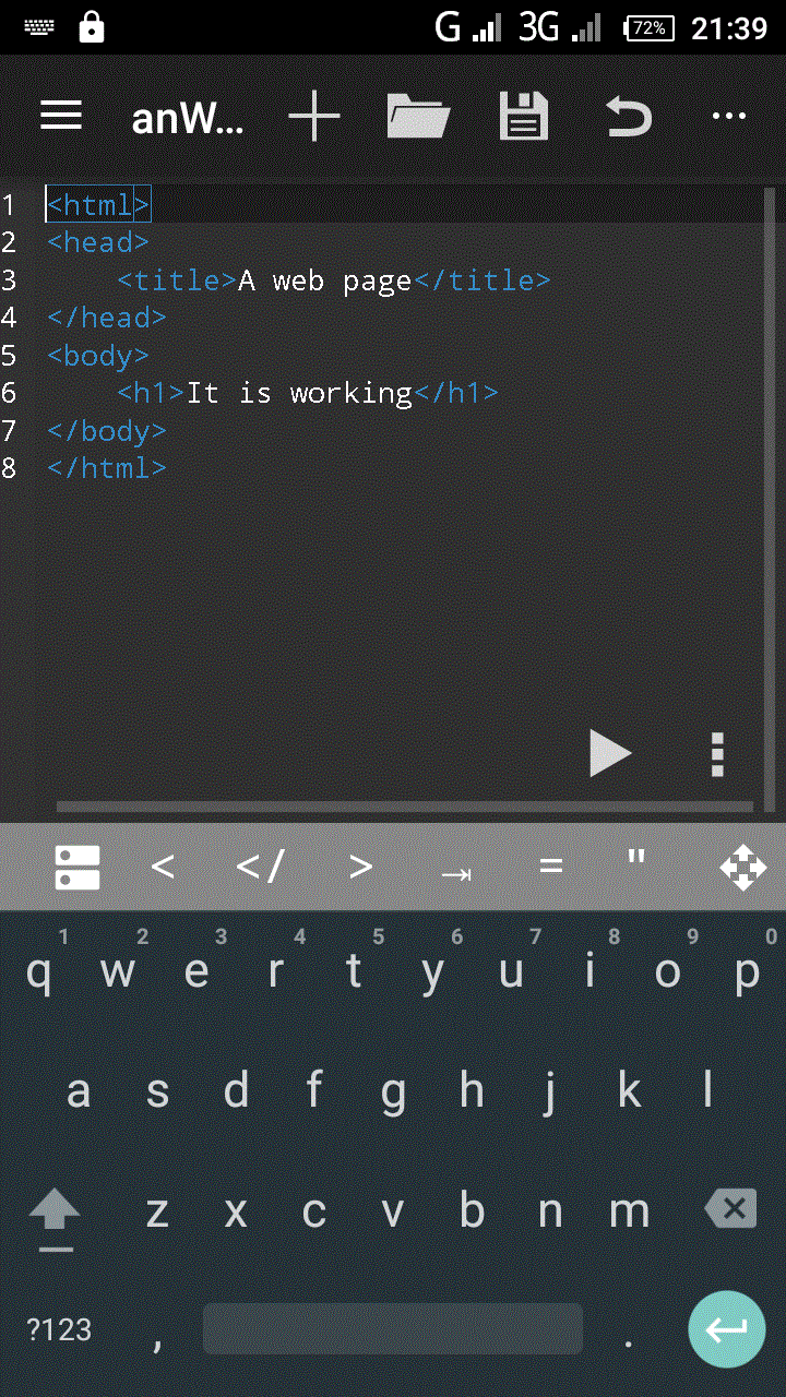 AnWriter Portrait View